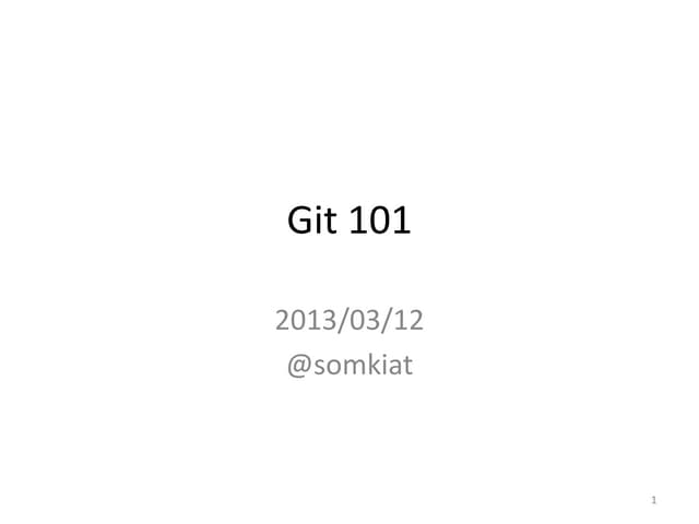 Git 101 for_tarad_dev