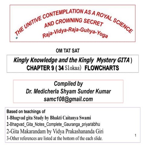 Bhagvad Gita chapter 9 ,(revised 2021) , Raja-Vidya-Raja-Guhya Yoga (The yoga...