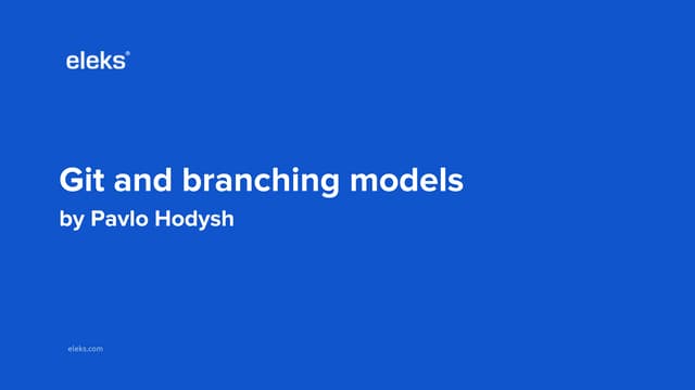 Git and GitFlow branching model