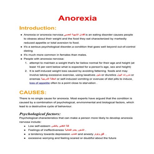  Anorexia