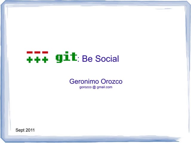 Git: be social