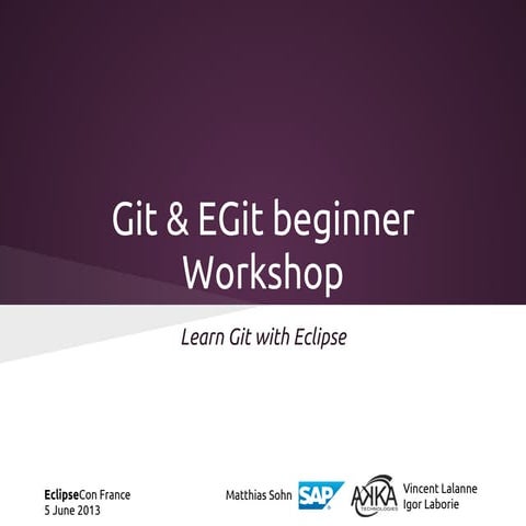 Git & e git beginner workshop | PPT