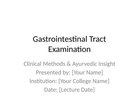DIAGNOSTIC APPROACH TO GRAHANI ROGA | PPTX | Digestive Disorders ...
