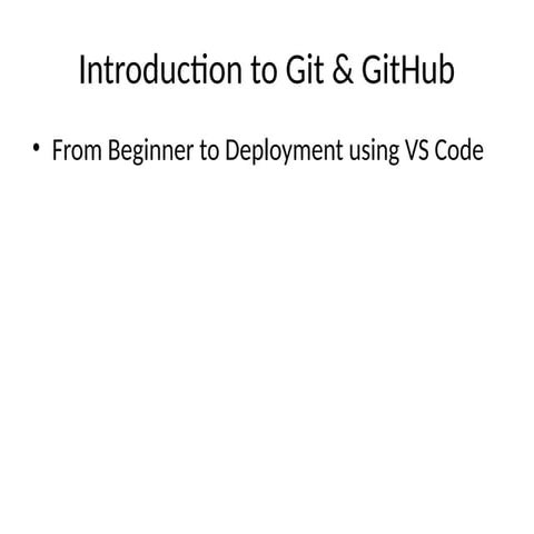 Git Source Control Management | PPTX
