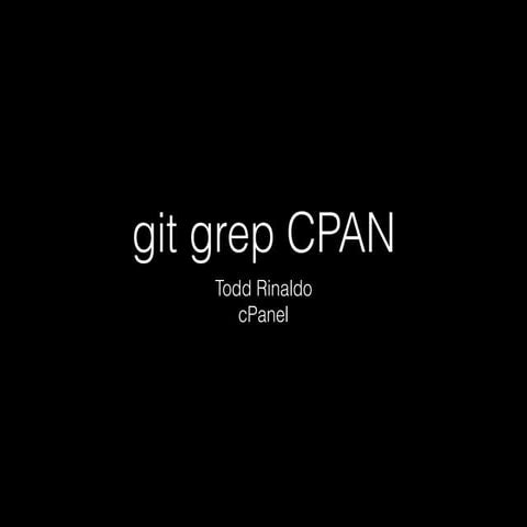 Git grep cpan