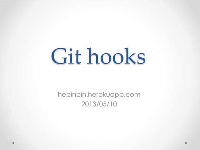 Git hooks