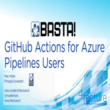  BASTA! 2022 - GitHub Actions für Nutzer der Azure DevOps Pipelines