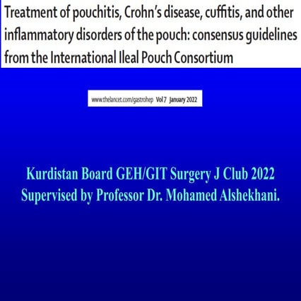 Git j club ileal pouch disorders22 | PPTX