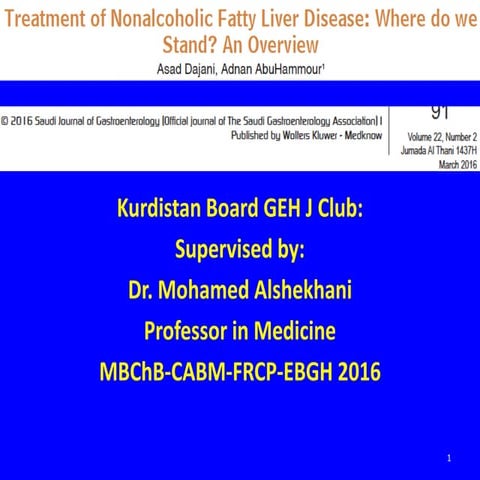 NON ALCOHOLIC FATTY LIVER DISEASE | PPTX