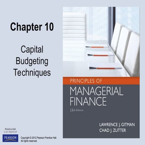 Capital budgeting techniques | PPT