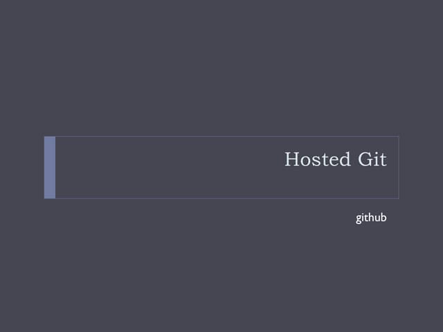 Git ongithub