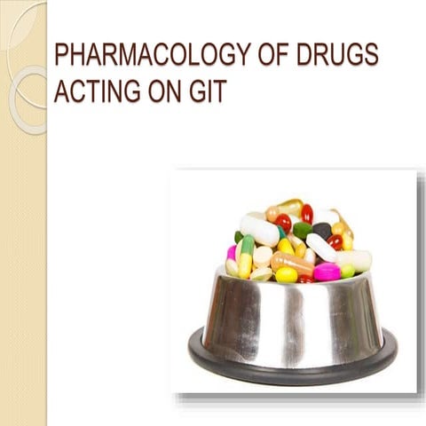 Veterinary Pharmacology of drugs acting on gastrointestinal tract