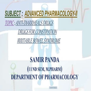 ANTI-DIARRHEALS DRUGS, DRUGS FOR CONSTIPATION, IRRITABLE BOWEL SYNDROME ...