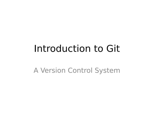 Git Presentation with diagram that show the main functionalities
