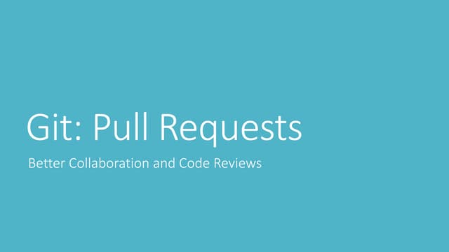 Git Pull Requests