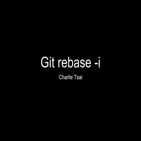Git rebase -i