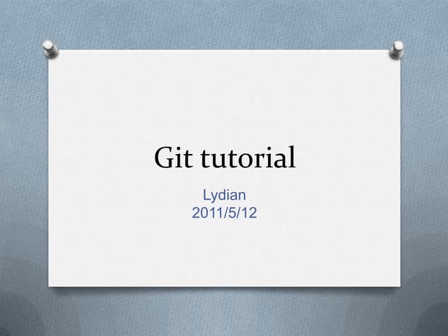 Git tutorial 