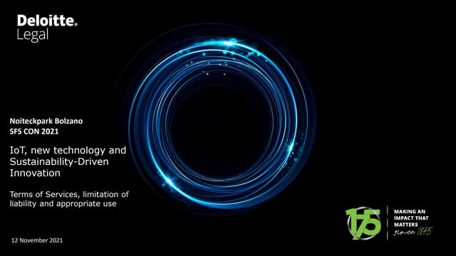 SFScon21 - Giuliana Viviano - IoT, new technology and Sustainability-Driven I...