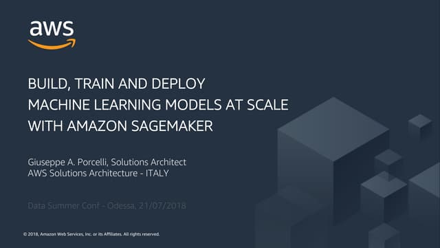 Data Summer Conf 2018, “Build, train, and deploy machine learning models at s...