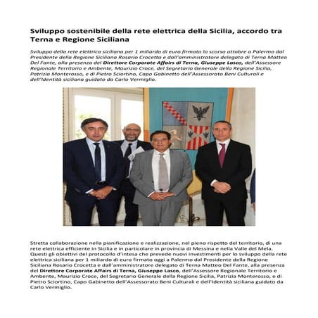 Giuseppe lasco terna sviluppo sostenibile della rete elettrica della sicilia