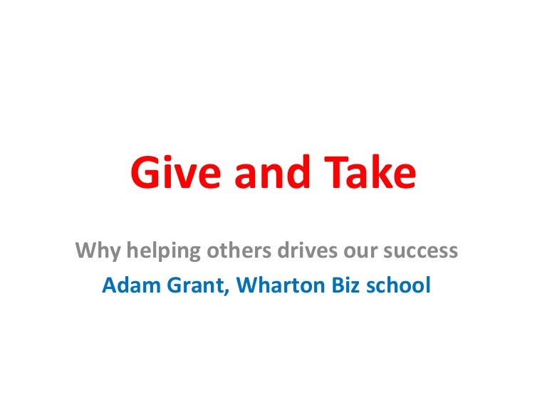 Give and take book summary