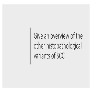 Histopathological variants of squamous cell carcinoma (Doctor Faris Alabeedi ...