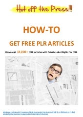Free Plr Products With Giveaway Rights Plr Products