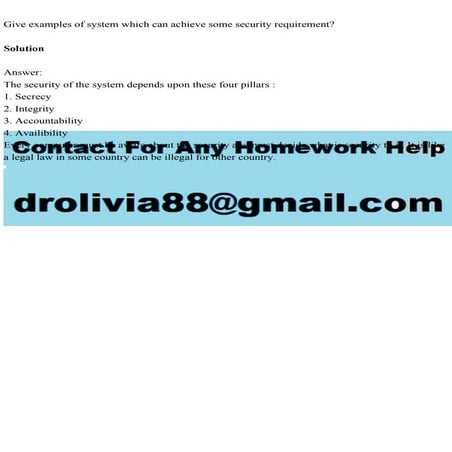 Give examples of system which can achieve some security requirement.pdf
