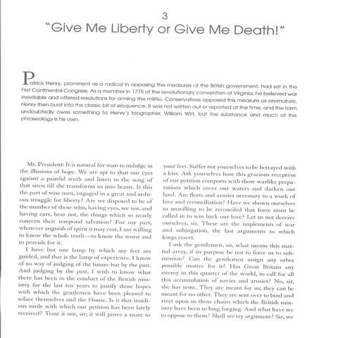 Give me liberty or give me death