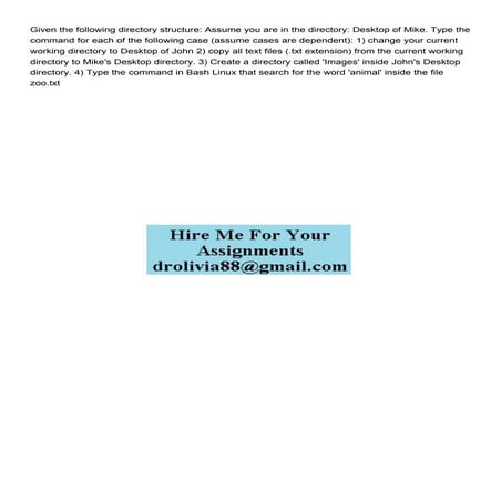 Given the following directory structure Assume you are in t.pdf ...