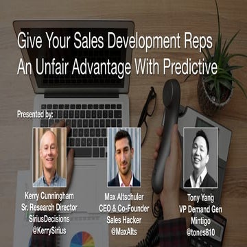 [Webinar] Give Your SDRs An Unfair Advantage with Predictive 