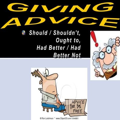 Giving advice in present