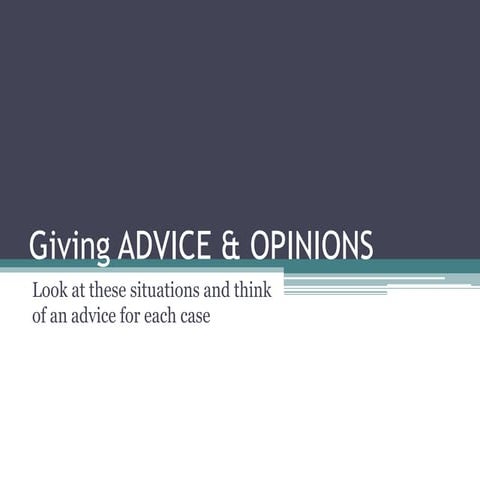 Giving advice | PPT