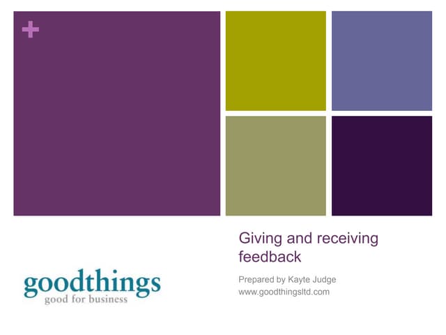 Giving and receiving feedback | PPTX