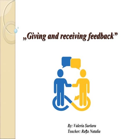 Giving and receiving feedback