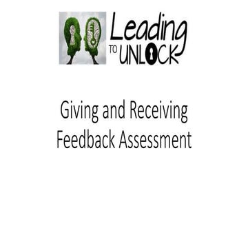 Giving and receiving feedback assessment