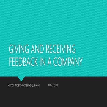 Giving and receiving feedback | PPT