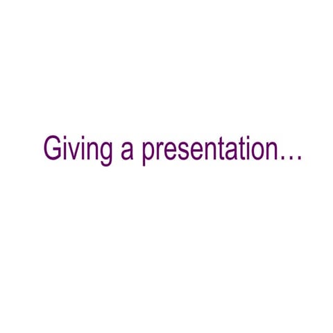 Giving a presentation in 4D