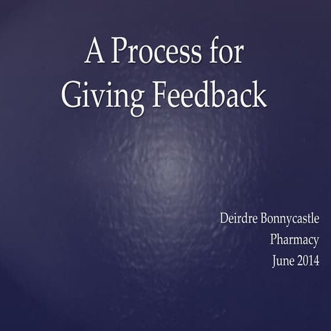 Giving Feedback 