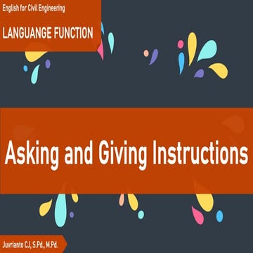 Giving instruction