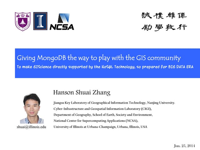 Giving MongoDB a Way to Play with the GIS Community