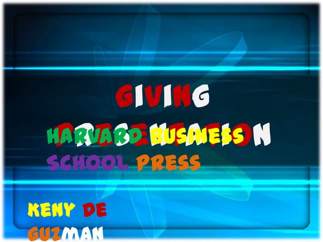 Giving presentation