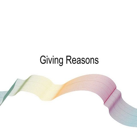 Giving reasons