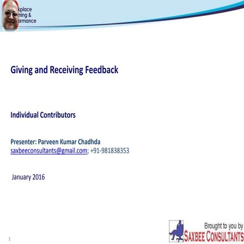 Giving and receiving feedback | PPTX