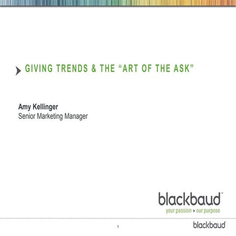 Giving Trends and The Art of The Ask
