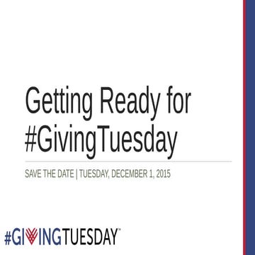 Getting Ready for Giving Tuesday