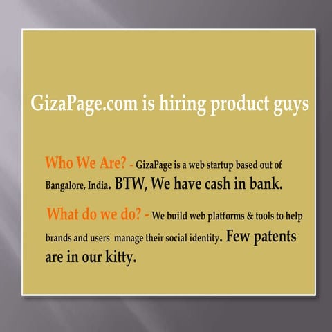Giza Page Hiring