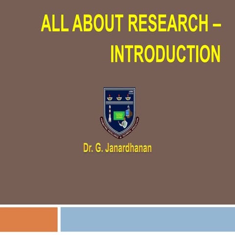 Introduction to research 
