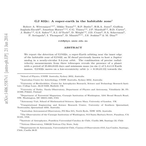 Gj 832c a_super_earth_in_the_habitable_zone