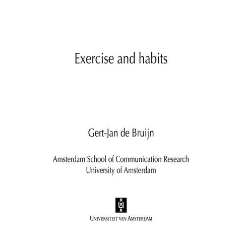 Exercise and habits | PDF